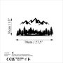 Wallity Nature And Mountain - 5 Escultura de Pared de Metal Negra